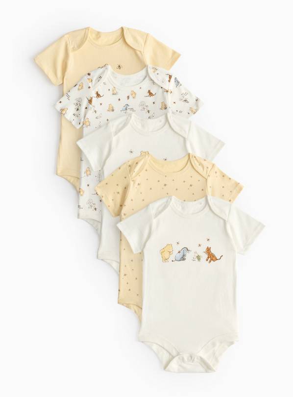 Winnie The Pooh Printed Bodysuits 5 Pack 3-6 months